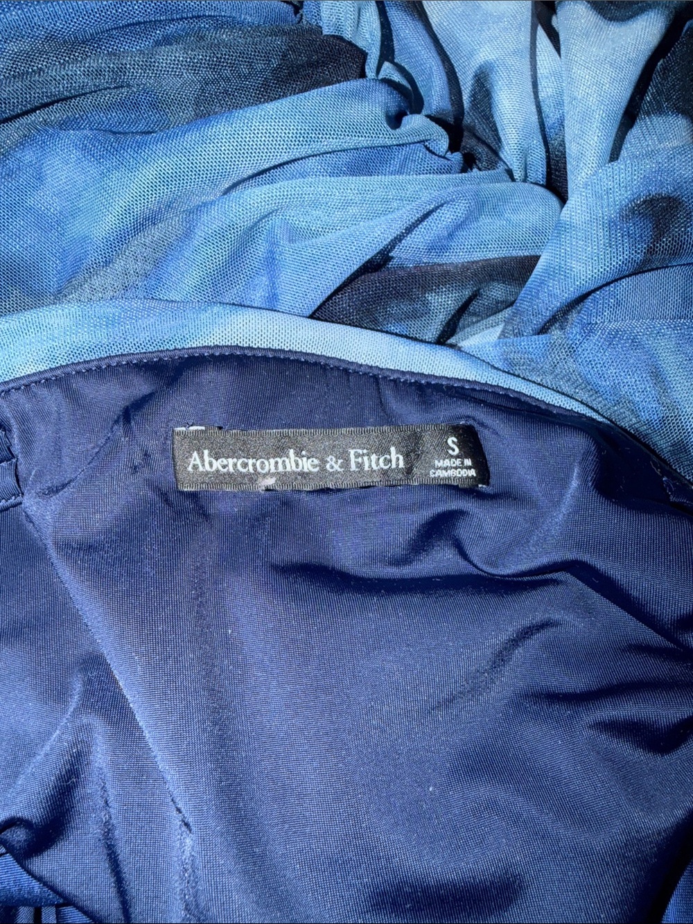 Blue Ruched Maxi Dress - Picture 3 of 5